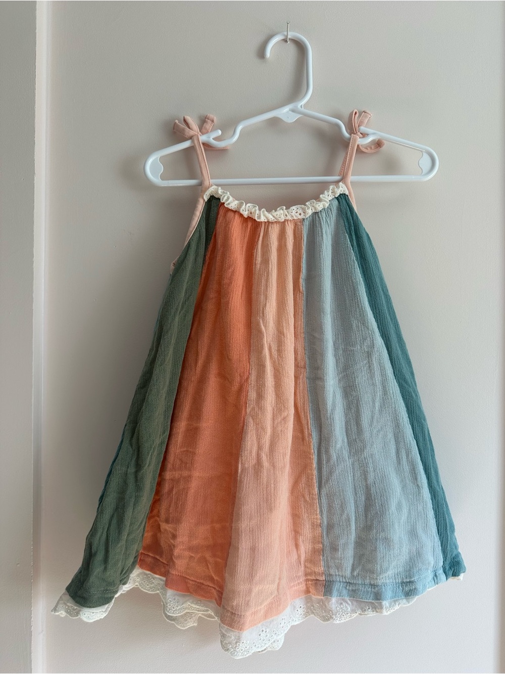 Matilda Jane Girls Multi-Color Stripe Sundress with Lace Trim
